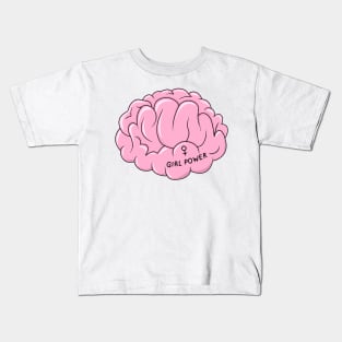 Girl Power Brain Kids T-Shirt